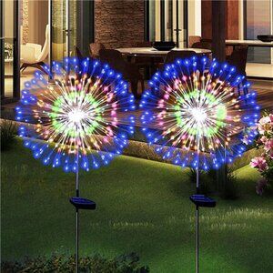 Solar Firework Garden Lights Outdoor 2-Pack Waterproof